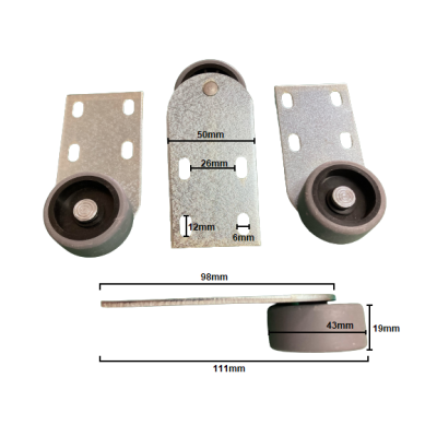 ROLKA MEBLOWA 43mm GUMA 1SZT